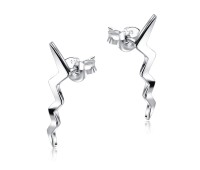 Thunder Shaped Silver Ear Stud STS-5488